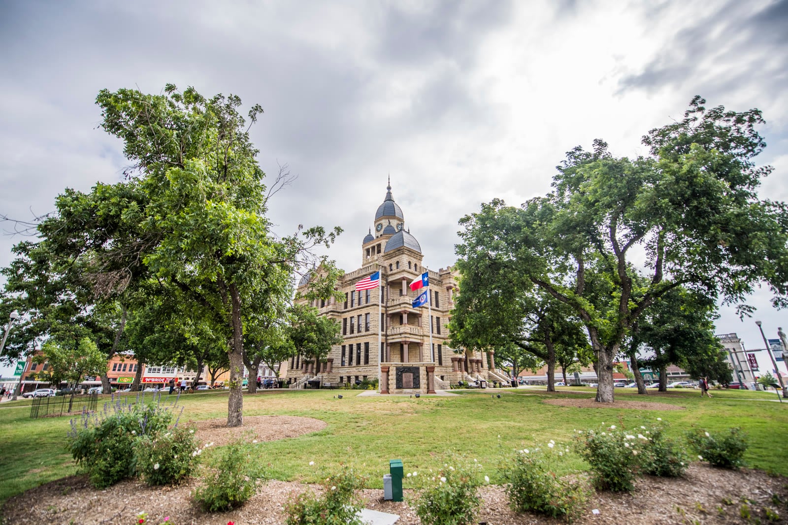 The Denton County Courthouse-on-the-Square in downtown Denton, Texas
