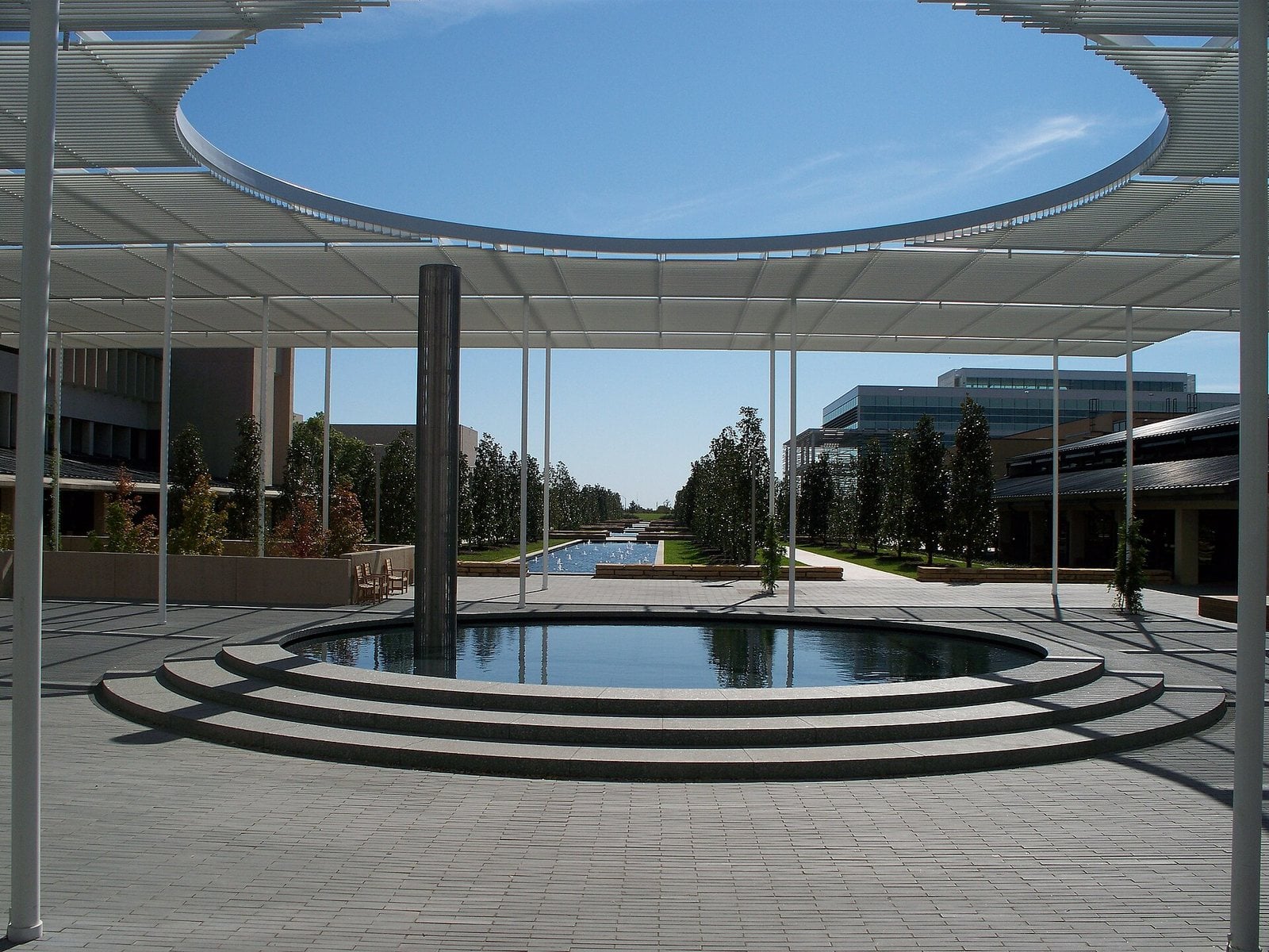 The main campus mall at the University of Texas at Dallas in Richardson